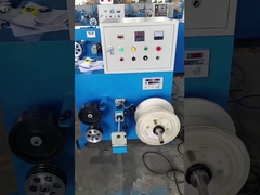 Máquina de captación de doble cabeza con tracción de tensión y disposición automática de alambre.