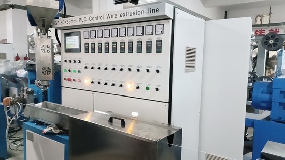 Máquina de fabricación de cables de red 50+35 Línea de extrusión de alambre de control PLC