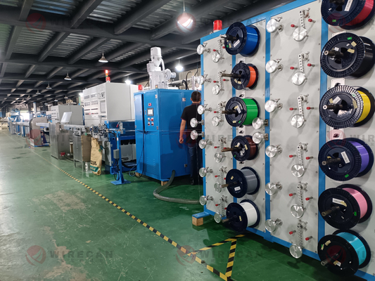 WRK-50 Línea de extrusión de tubos sueltos. Fabricación de cables de fibra óptica de alta velocidad