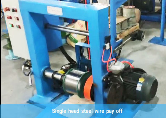 Sola cadena de producción del cable de EVA Coating Machine Fiber Optic del alambre de acero de la cabeza 21kw