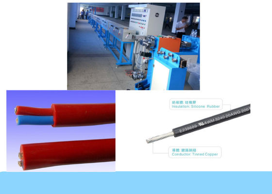 línea de fabricación de la protuberancia de cable del silicón de la máquina del alambre de 15kw 90kg/H
