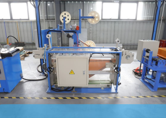80m/Min máquina de fibra óptica del cable del acumulador de la cinta de metal de 3 fases