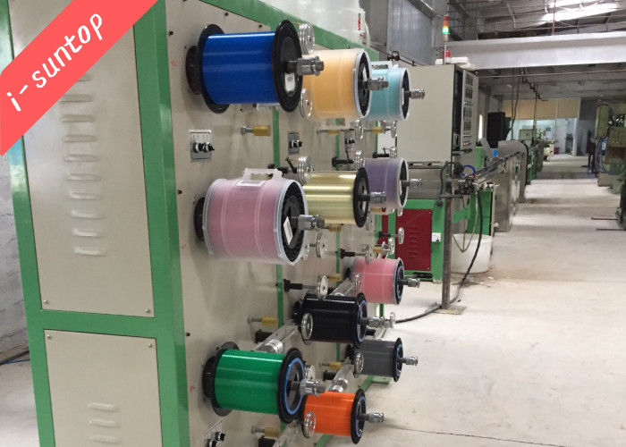 Cadena de producción secundaria del cable de fribra óptica de la máquina de capa del alambre del control PBT del PLC de IPC